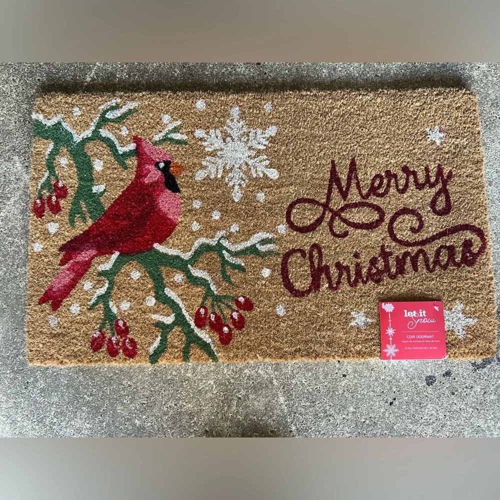 Cardinal Christmas Doormat